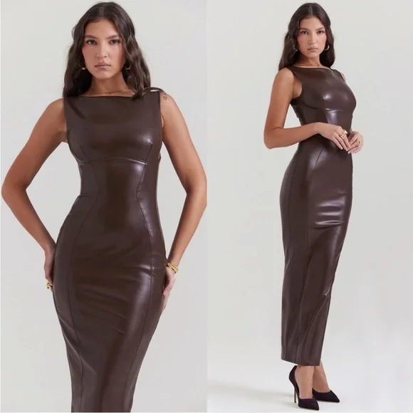 House of CB | Dresses | House Of Cb Sahara Cocoa Vegan Leather Maxi Dress Nwot | Poshmark House of CB | Dresses | House Of Cb Sahara Cocoa Vegan Leather Maxi Dress Nwot | Poshmark